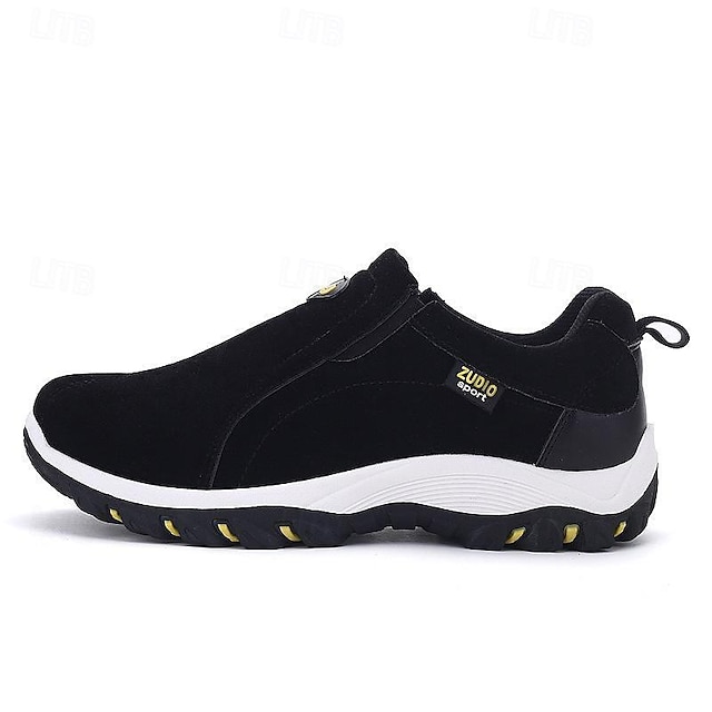 Men's Canvas Slip-On Outdoor Hiking Shoes 鈥?Non-Slip Lightweight Trail Shoes for Walking and Climbing