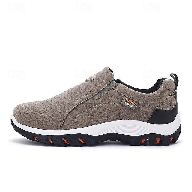 Men's Canvas Slip-On Outdoor Hiking Shoes 鈥?Non-Slip Lightweight Trail Shoes for Walking and Climbing
