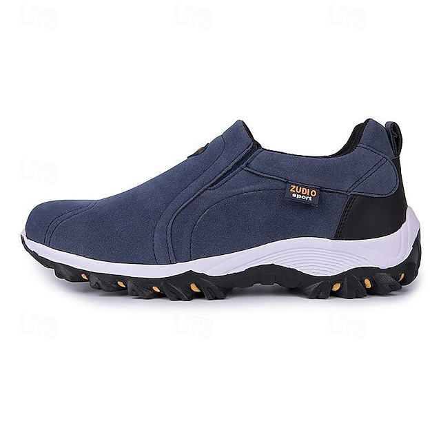 Men's Canvas Slip-On Outdoor Hiking Shoes 鈥?Non-Slip Lightweight Trail Shoes for Walking and Climbing