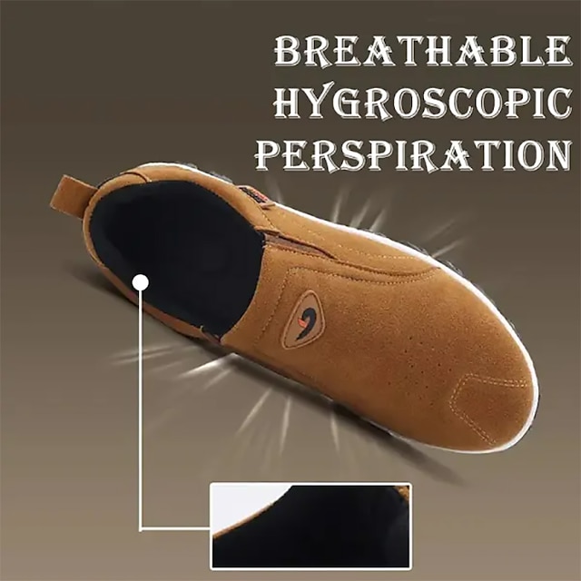 Men's Canvas Slip-On Outdoor Hiking Shoes 鈥?Non-Slip Lightweight Trail Shoes for Walking and Climbing