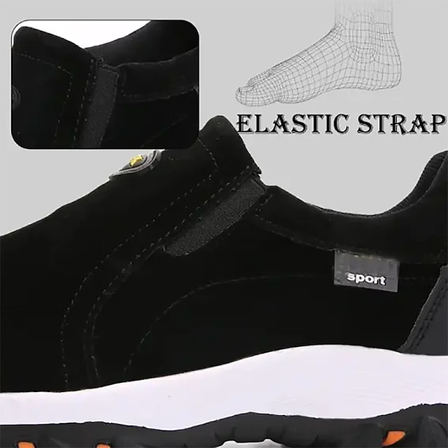 Men's Canvas Slip-On Outdoor Hiking Shoes 鈥?Non-Slip Lightweight Trail Shoes for Walking and Climbing