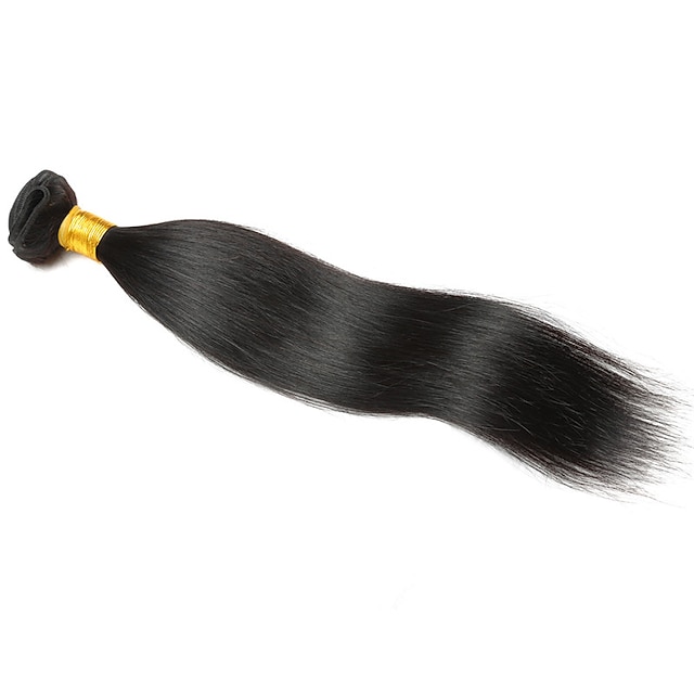 Brazilian Hair 1 Bundle Straight 7A Natural Black Hair Curtain 100G 8-28 single piece