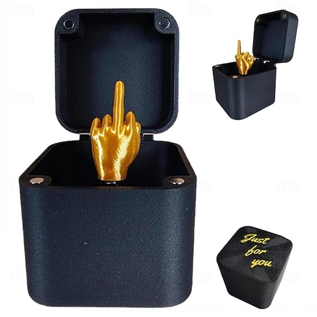 Christmas Interesting Prank Gift Middle Finger In Box Christmas Box Funny Creative Gifts Office Desk Decoration Home Decoration Funny Middle Finger Prank Stress Relief Gift
