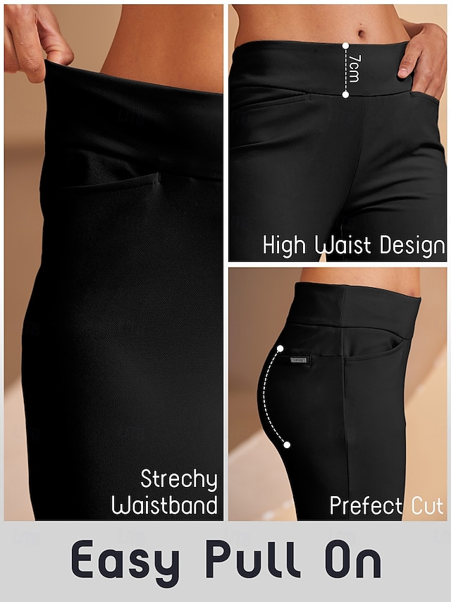 Women's Golf 28inch Ankle Pant Sun Protection Slim-Fit Stretch Ladies Golf Attire Clothes Outfits Wear Apparel