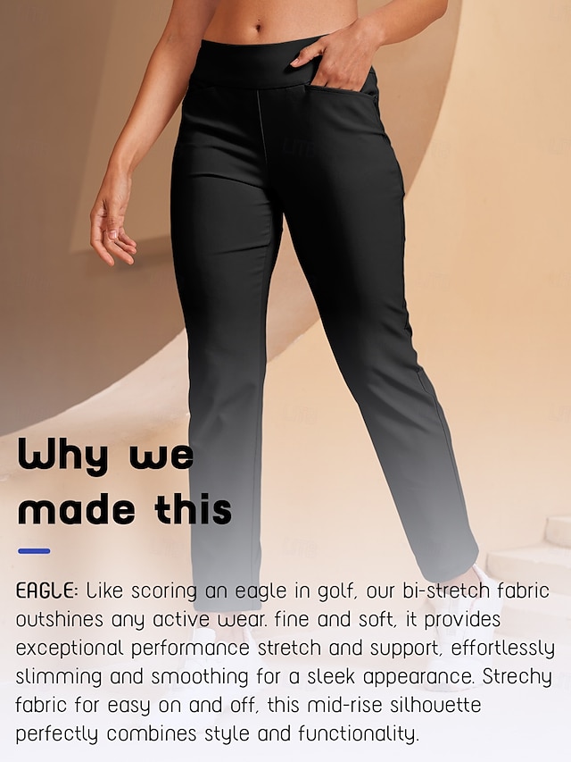 Women's Golf 28inch Ankle Pant Sun Protection Slim-Fit Stretch Ladies Golf Attire Clothes Outfits Wear Apparel