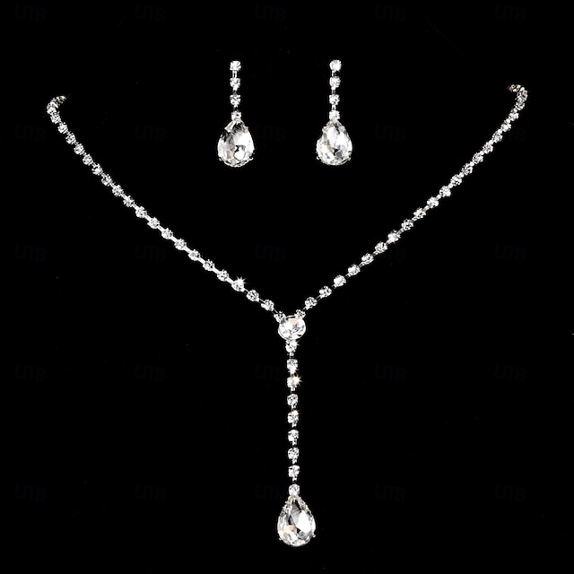Bridal Jewelry Sets 1 set Rhinestone Alloy 1 Bracelet Necklace Women's Elegant Artistic Classic Jewelry Set For Wedding Valentine's Day Holiday